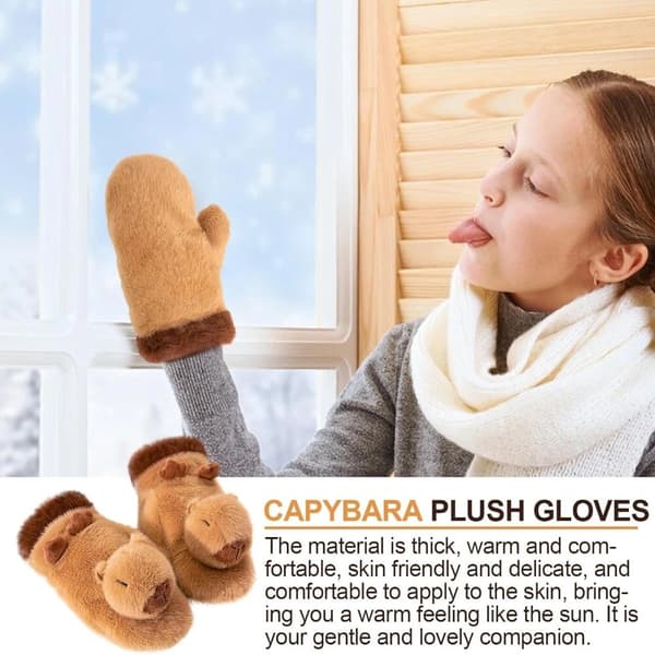 Plush Capybara Vantar Djur Vintervantar Plysch Plyschvantar Vinter