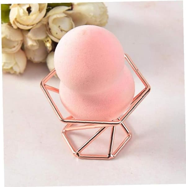 Or rose - 1 förpackning sminkägg svamphållare