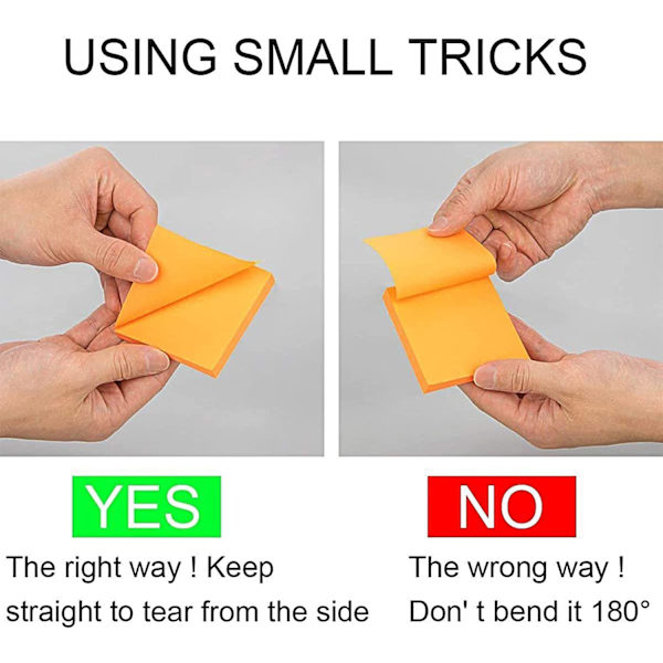 6 Lyse Farvede Sticky Notes, 100 Ark/Blok, Klæbende Problem Er Im
