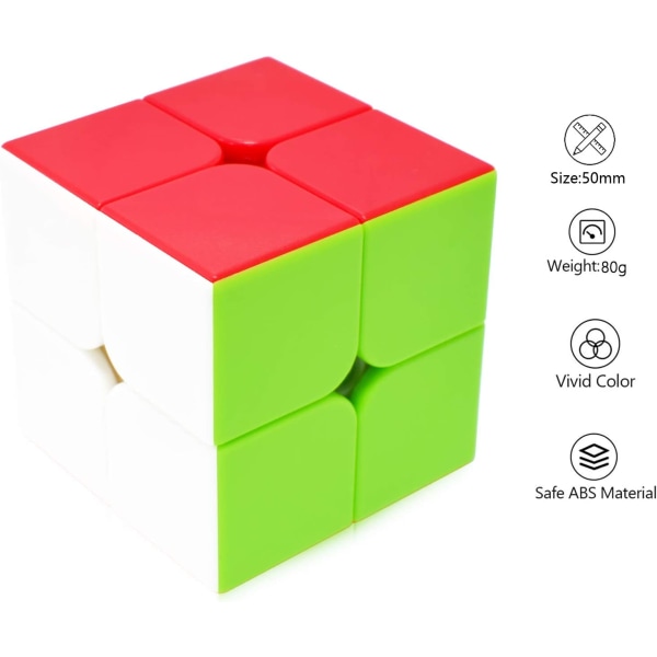 Magic Cube 2x2 2x2x2 Stickerless Magic Puzzle Magic Speed ​​​​Cube
