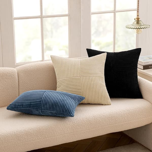 2 stk. Kordfløyel pute denimblå 45*45cm
