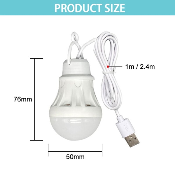 USB -lampa LED bärbar campinglampa minilampa 5V power