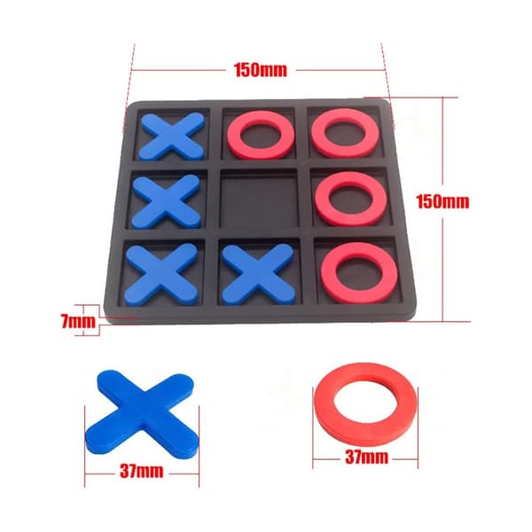 Tic Tac Toe Brætspil, Brætspil Størrelse 15 X 15 cm