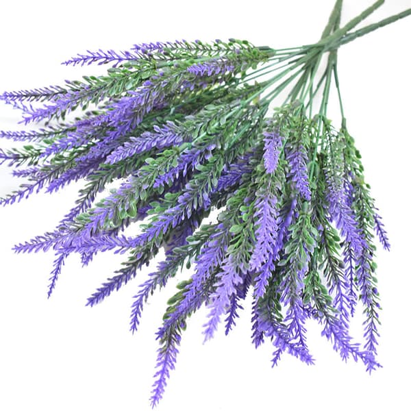 2 st lila konstgjorda flockade lavendel, bröllopsfest hem