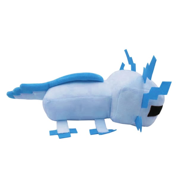 11,8" Axolotl plysjdukke Minecraft Salamander blå rosa dukke