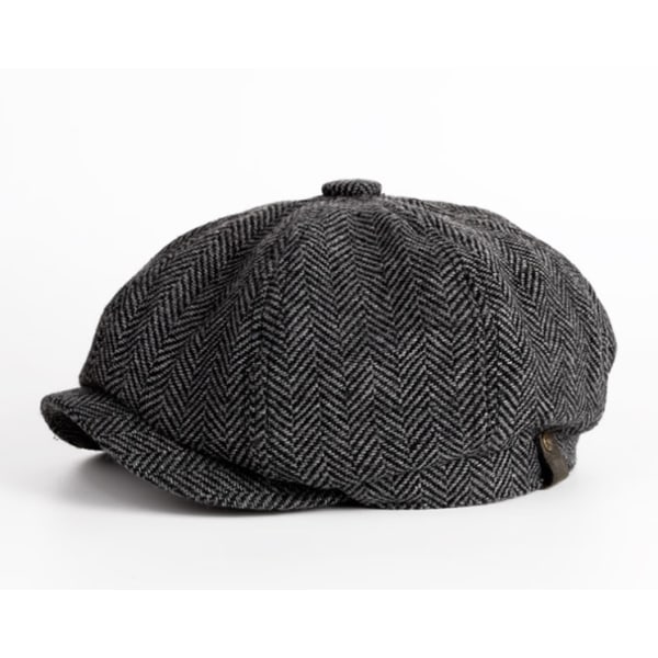 Mænd bladhat Chevron Baker dreng Cabbie flad hat Vintage avisdreng