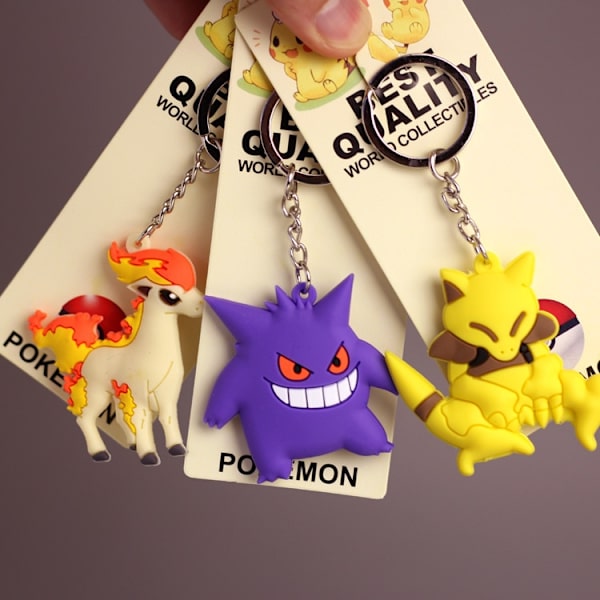 3-osainen tonttu avaimenperälelu Pikachu taika vauva PVC pehmeä muovi