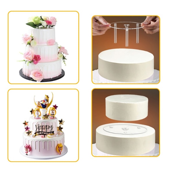 3set Cake Support Straw Frame Stands Mold Round Support Spac