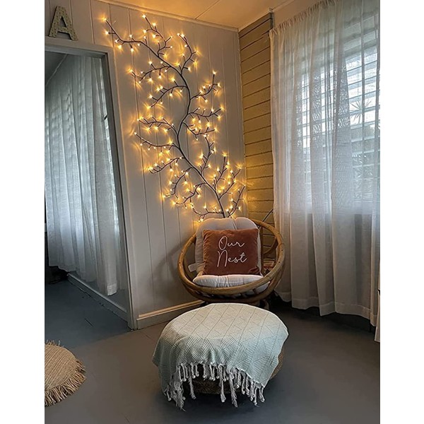 Warm White LED Tree Lights, Indoor Wall Decor Tree Vine Lights 1