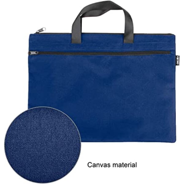 1 st Blå Case Bag Portfölj Office Zipper Portable Kit Herr Bri