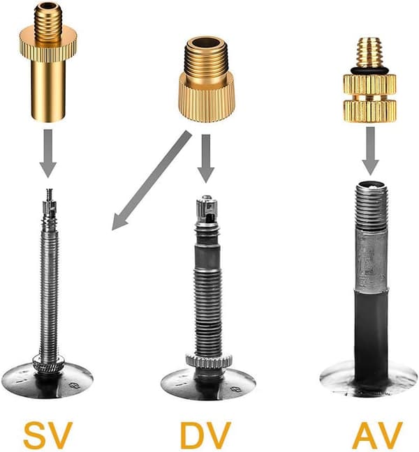 Pyörän venttiilisovitin (DV/AV/SV) Pyörän pumpun sovitin