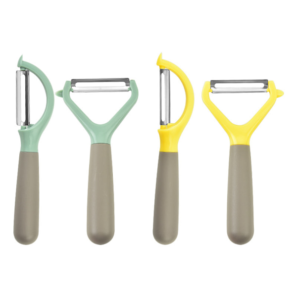 2 stk. Grå gul Multipeel - Y Peeler, Lysegrøn, 29x6.5x4.
