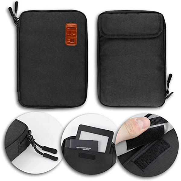Sort, Kabelpose, Rejsetaske til kabler 21*21,5cm til kabel,