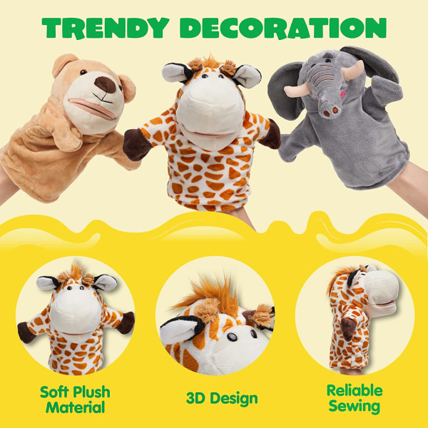 Yksi (merileijona, korkeus 25 cm) Lapsen käsinukke, Deluxe Plush Hand