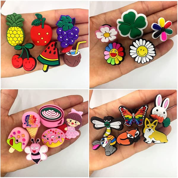 Hooves Charm Assorted Random Designs 100 st PVC-tillbehör för