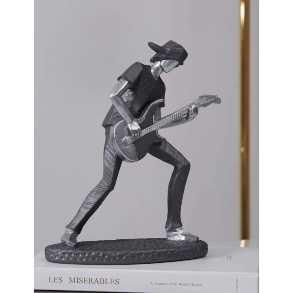 Amoy-Art Musician Figurine Musikalsk Skulptur Statue Musikkdekor M