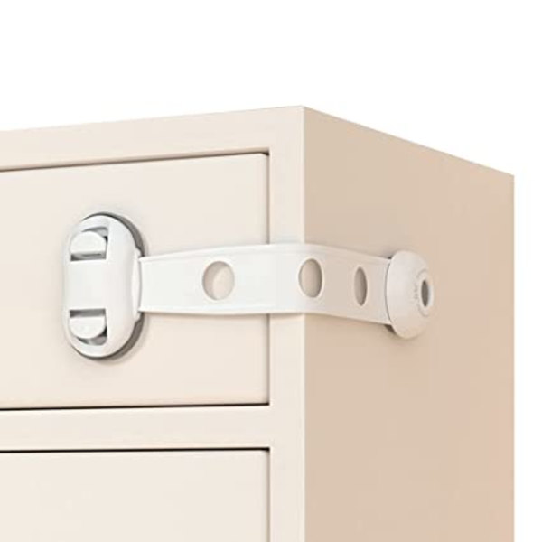 Børnesikringsskabe Strap Locks - 12 stk. (hvid) Baby Proofing