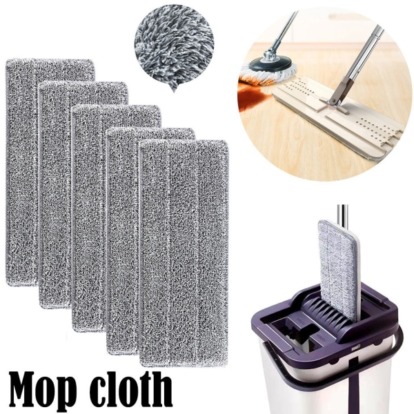 5 Mikrofiber Broom Refill Deksler - Auto Clean And Dry Mopp - Repl
