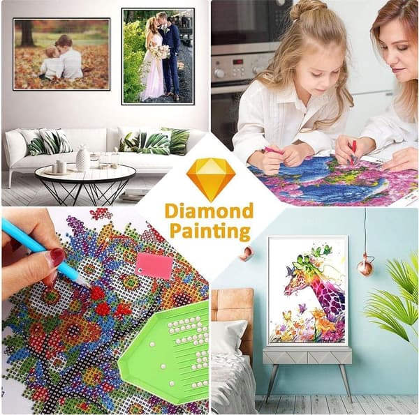 Halloween dekoration, 5D Diamantmaleri Sæt, Diamantkunst Sæt til Voksne, Maleri efter