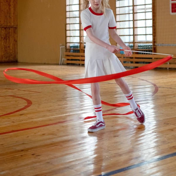 2 x 2 meter roterende dansebånd - røde,, barnedans r