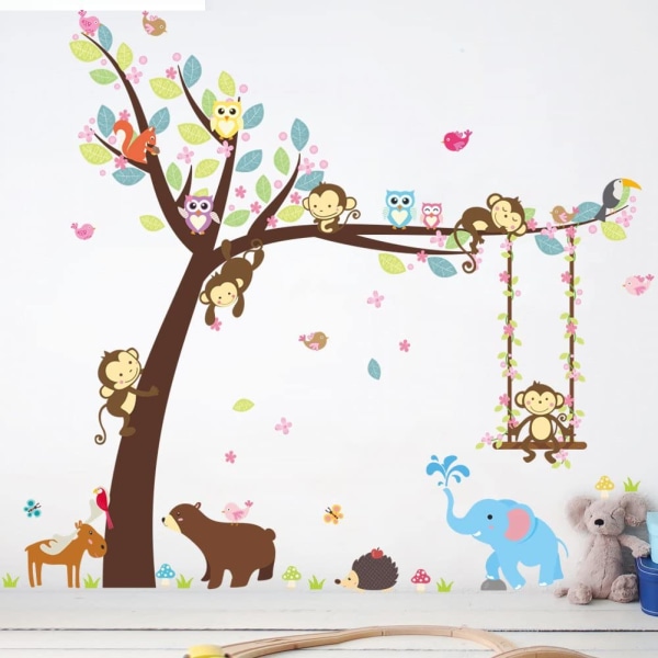 Animal wall stickers wall stickers børneværelse baby børnehave levende