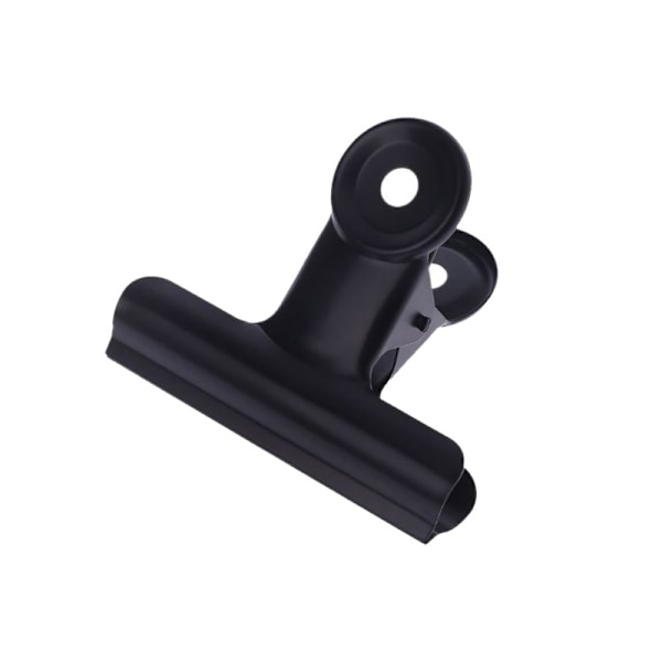 10 x 50mm Sorte Bulldog Bindende Papirclips / Metalhængslede Folde