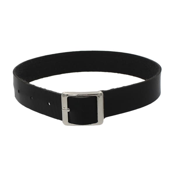 Læderhalskæde (sort), kvinders retro punk minimalistisk stil adju