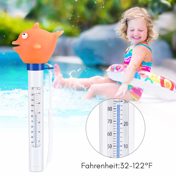 Flytande pooltermometer Vattentemperaturtermometer med rep