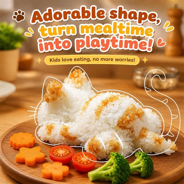 Søt katteform Onigiri-form Sushi Maker