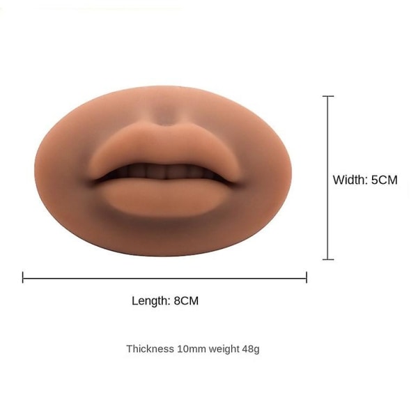 3 stk Simulering 5d Tredimensionel Silikone Lips Tattoo Lip Tra
