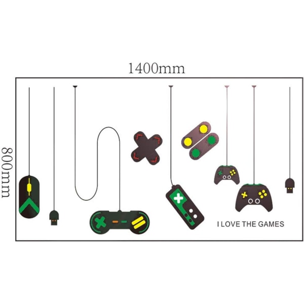 Spelväggsdekaler Spelkontroll Joystick Spelyta Väggdekal