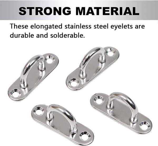 Rustfrit stål krog (8 stk.) - Heavy Duty vægbeslag (5x2cm) - U