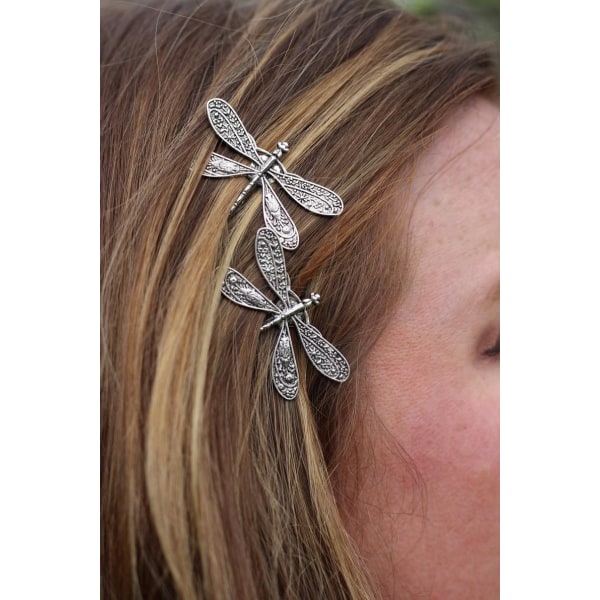 6 dragonfly-formede hårklemmer, retro hårklemmer, søde hårklemmer