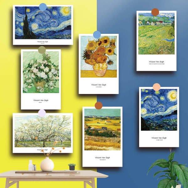 75 stk i nordisk stil dekorative kort Van Gogh kunst postkort -