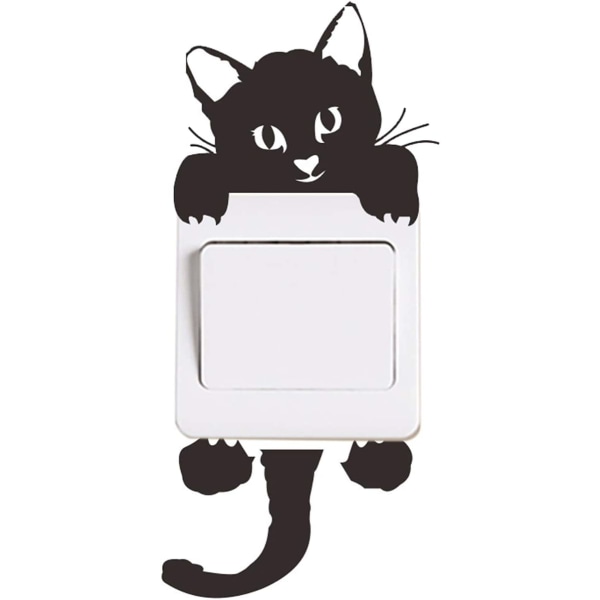 5-pack kattväggdekaler Ljusbrytare Dekordekaler Konst väggmålning Bab