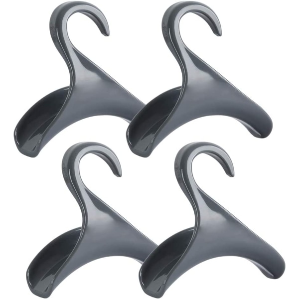 4 Pack Pung Hanger Krog Taske Rack Holder-Grå-Håndtaske Hanger Org