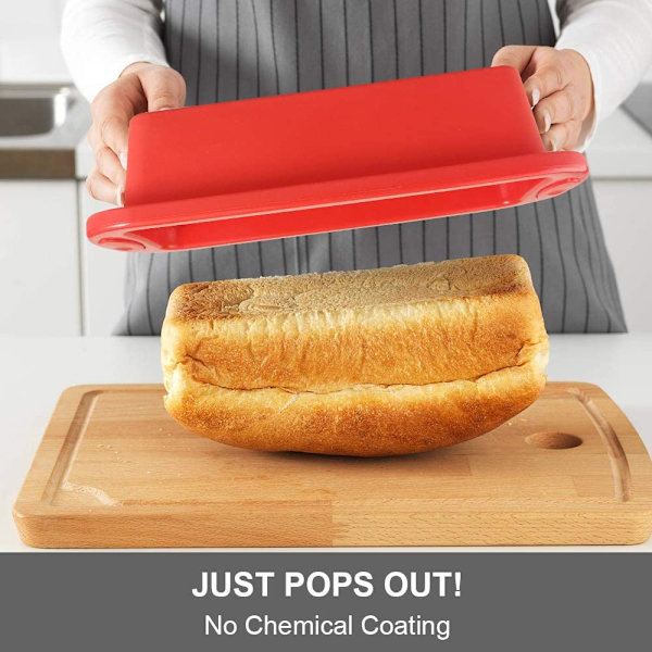 Silikonkakeform, 2 stk rektangulær kakeform, non-stick silico