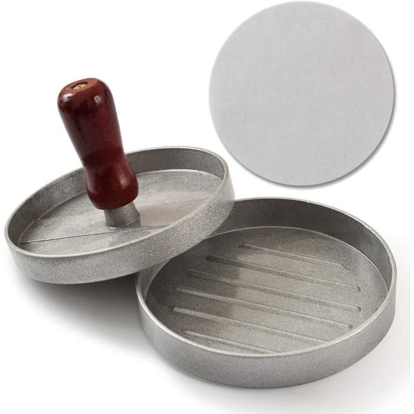 Hamburgerpress och smörgåspapperset, Hamburgerpress, Grillpress