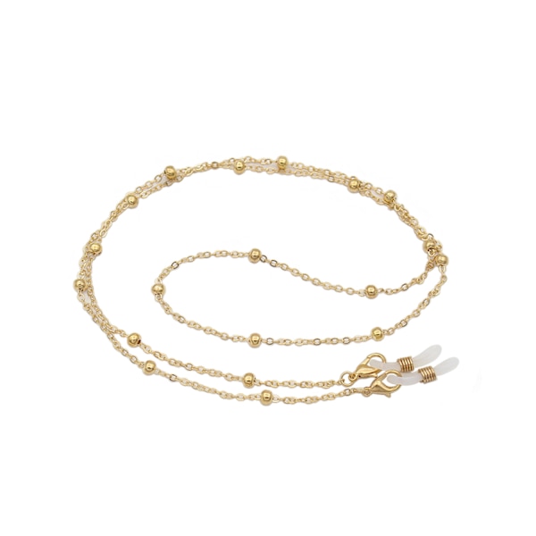 4 stk. Brillekjeder Solbriller Lanyard med Perle Stilig Gl