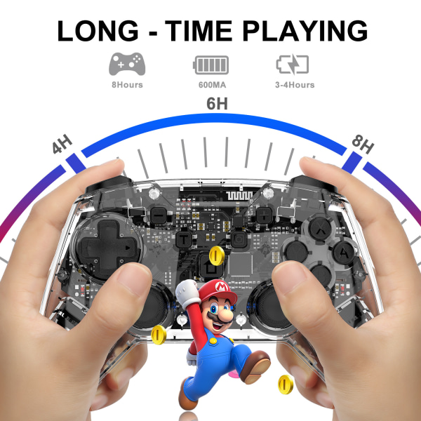 Controller til Nintendo Switch/switch Gamepad (Transparent b