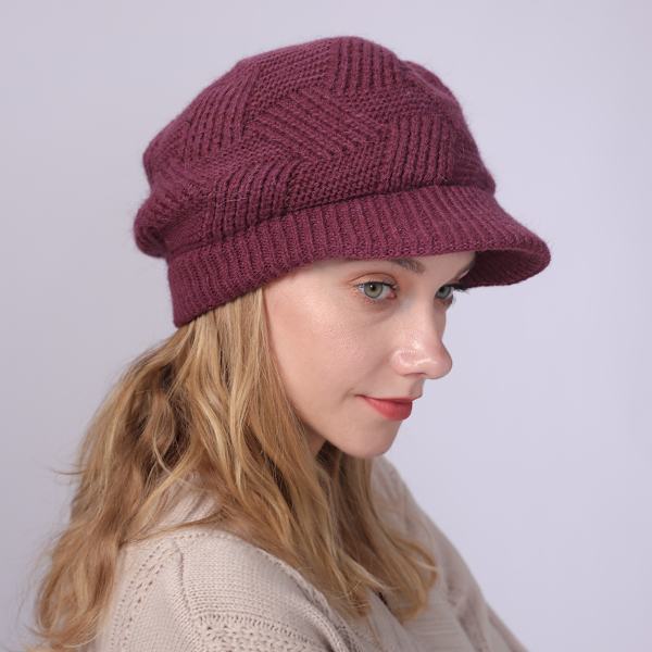 Kvinners Vinter Varm Lue Heklet Slouchy Beanie Strikket Luer Med