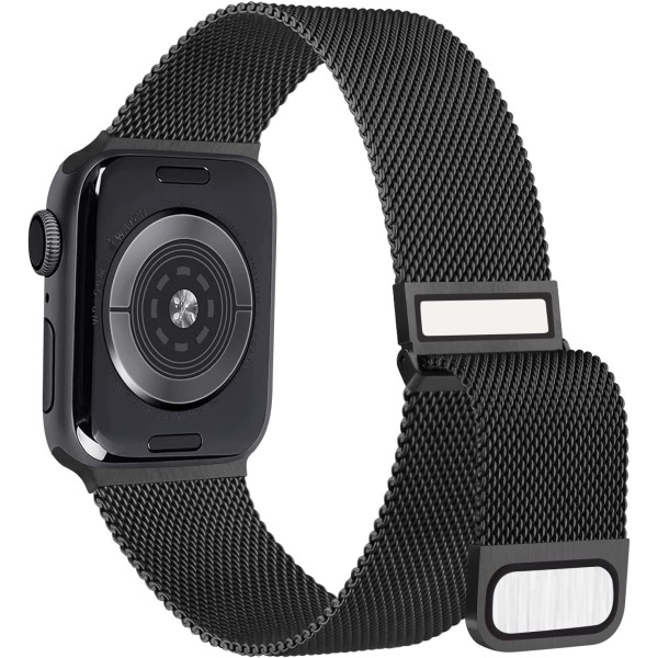 Sort - 1 stk. Metalrem kompatibel med Apple Watch 38mm 40m