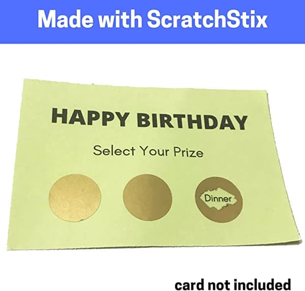 DIY Scratch Cards Sticker (Gull, Pakke med 150)