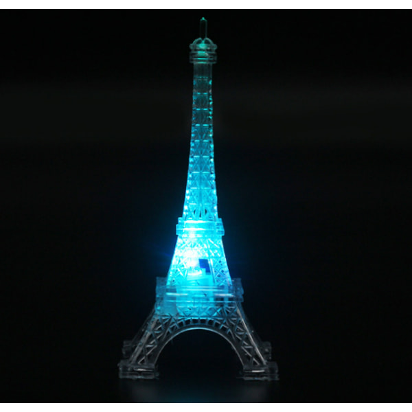 Glødende Eiffeltårnet Fargerik LED Nattlys Romantisk Paris Tow
