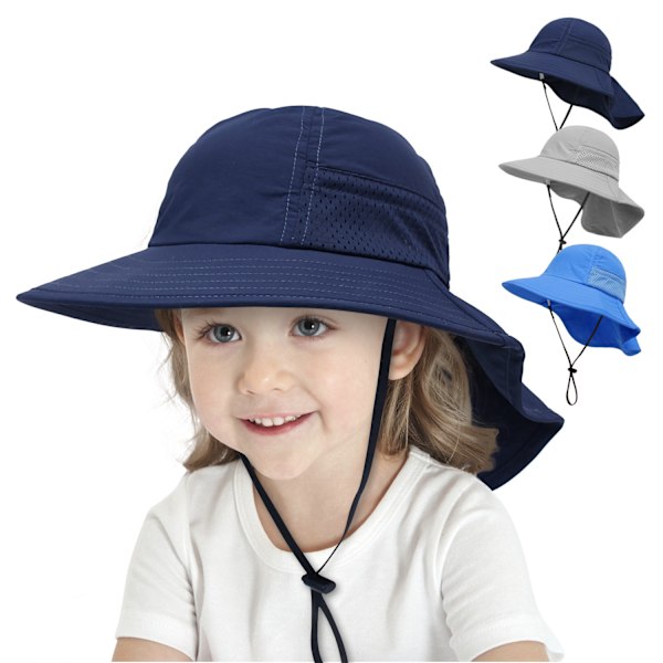 Solhat med kappe til børn (white)