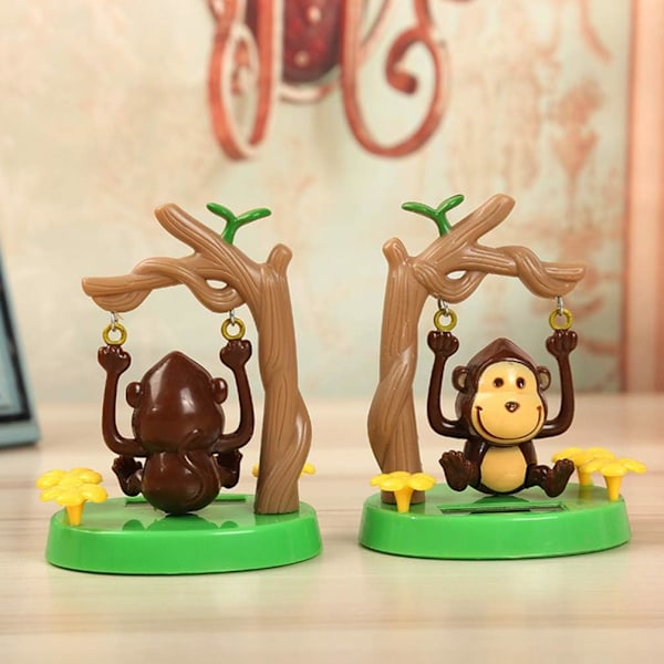 2 kpl aurinkovoimalla toimivaa tanssivaa lelua keinuva apina Bobbleheads Shaki