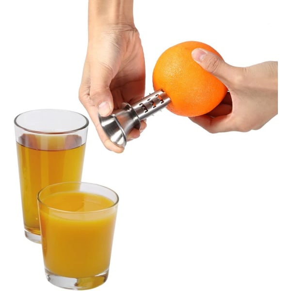 Praktisk håndholdt citruspresser i rustfrit stål til citroner, limefrugter og appelsiner