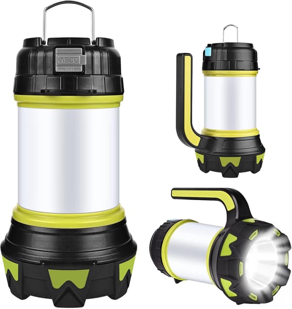 Camping lanterne, USB genopladelig LED campinglys dæmpbar IP65