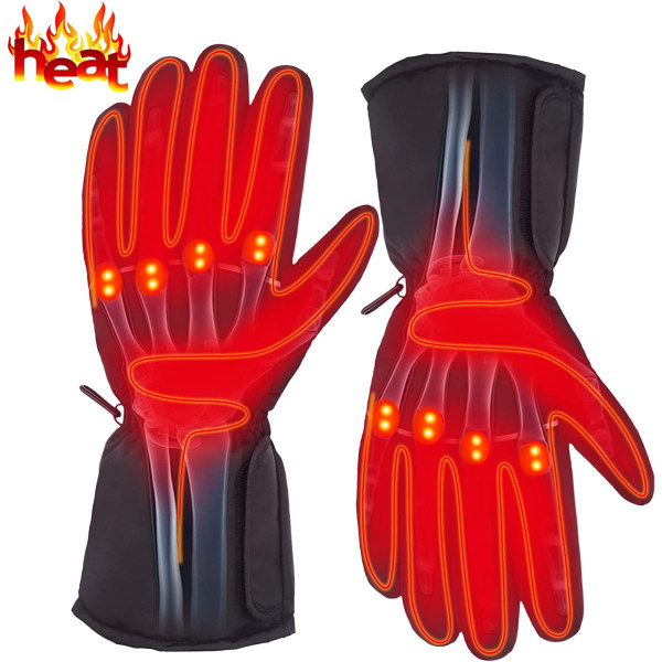 Elektriske batterioppvarmede hansker for menn og kvinner, utendørs innendørs