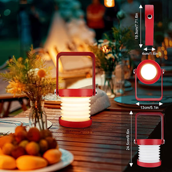 Sänglampa Dimbar Touch Light LED Lykta Bärbar Nattlampa